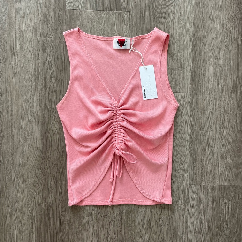 Reformation Vintage pink y2k top XS